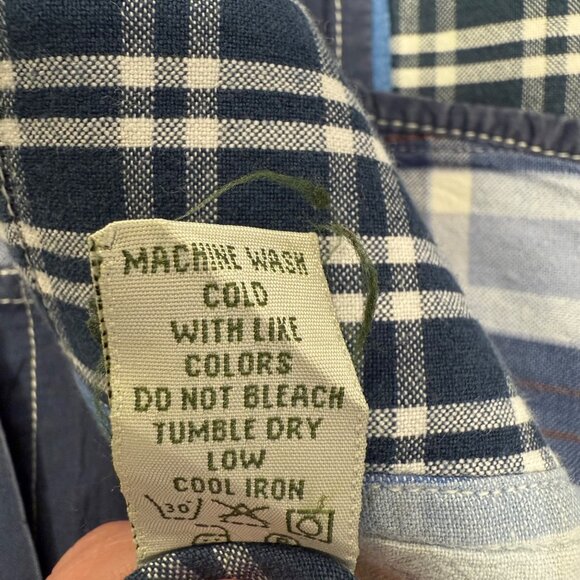 Orvis Sporting Traditions Mens XXL Patchwork Plaid Short Sleeve Button-Up Shirt - Picture 7 of 10